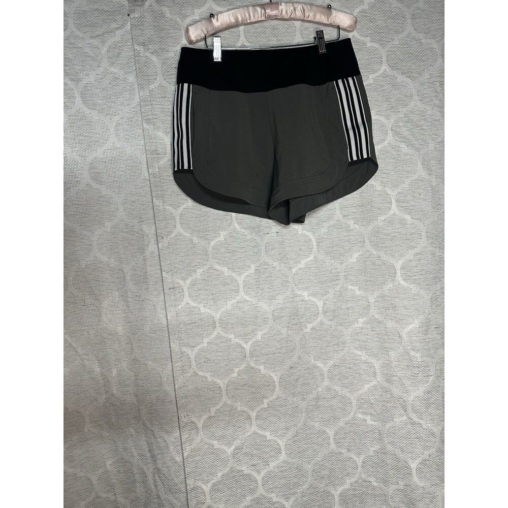 Athleta Womens Ascender Athletic Gym Shorts Side Stripes Running Workout Sz 8 - Picture 2 of 4